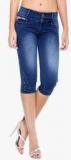 Xblues Blue Washed Capri Women