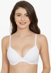 Blush By Prettysecrets White Solid Underwired Full Lightly Padded Push Up Bra women