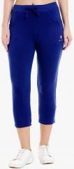 Bodyactive Blue Solid Capri women