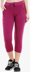 Bodyactive Burgundy Solid Capri women