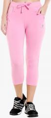 Bodyactive Pink Solid Capri women