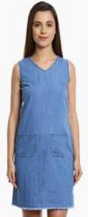 Bombay High Light Blue Solid Dress women