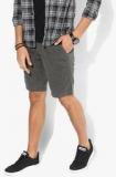 Breakbounce Grey Solid Regular Fit Shorts Men