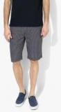 Breakbounce Navy Blue Printed Slim Short Men