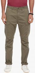 Breakbounce Olive Solid Regular Fit Cargos men