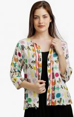 Breya Multicoloured Printed Shrug women