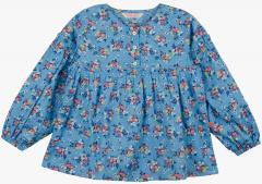 Budding Bees Blue Printed Casual Top girls