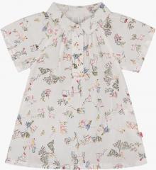 Budding Bees Grey Printed Casual Dress girls