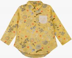 Budding Bees Yellow Printed Casual Top girls