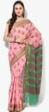 Bunkar Pink Embellished Banarasi Saree women