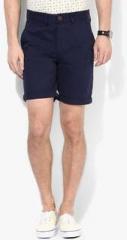 Burton Navy Blue Solid Regular Fit Short men