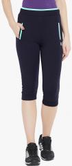 C9 Navy Blue Solid Capri women