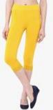 C9 Yellow Solid Capris women