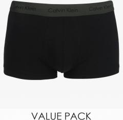 Calvin Klein Innerwear Pack Of 3 Black Solid Trunks men