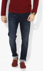 Calvin Klein Jeans Blue Washed Mid Rise Slim Fit Jeans men