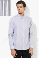 Calvin Klein Jeans Grey Striped Casual Shirt men