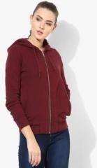 Calvin Klein Jeans Maroon Printed Hoodie women