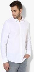 Calvin Klein Jeans White Solid Regular Fit Casual Shirt men