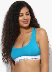 Calvin Klein Underwear Aqua Blue Solid Bra women