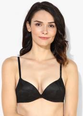 Calvin Klein Underwear Black Self Design Non Wired Lightly Padded Bra women