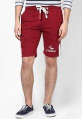 Camino Solid Maroon Shorts men