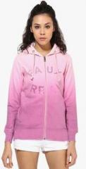 Cashewnut Pink Solid Hoodie women