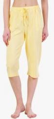 Cashewnut Yellow Solid Capri women