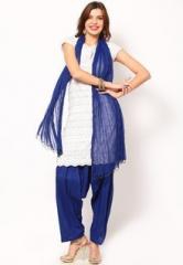 Castle Blue Solid Bottom & Dupatta Sets women