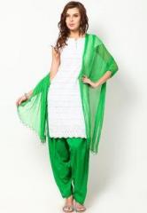 Castle Green Solid Salwar & Dupatta Sets