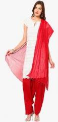 Castle Red Solid Bottom & Dupatta Set women