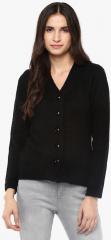 Cayman Black Self Design Cardigan women