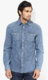 Celio Blue Slim Fit Casual Shirt Men