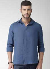 Celio Blue Solid Short Kurta men