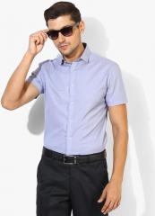 Celio Blue Solid Slim Fit Formal Shirt men