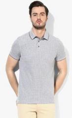 Celio Off White Printed Polo T Shirt men