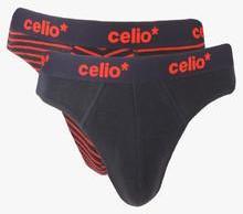 Celio Pack Of 2 Navy Blue Striped Trunks men