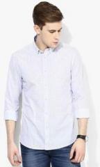 Celio White Printed Slim Fit Casual Shirt men