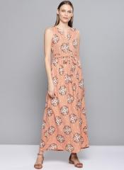 Chemistry Peach Coloured Printed Maxi Dress women