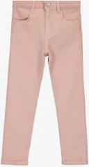 Cherry Crumble Beige Slim Fit Track Pants girls