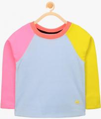 Cherry Crumble Blue Colourblocked Sweatshirt girls