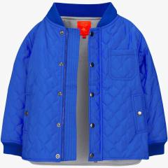 Cherry Crumble Blue Self Design Winter Jacket boys