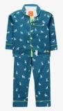 Cherry Crumble California Green Printed Night Suit boys