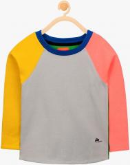 Cherry Crumble Grey Colourblocked Sweatshirt girls