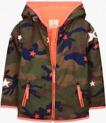 Cherry Crumble Olive Printed Winter Jacket girls