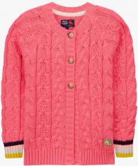 Cherry Crumble Pink Ribbed Cardigan girls