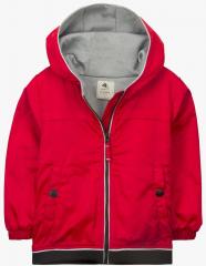 Cherry Crumble red Solid Open Front Jacket girls