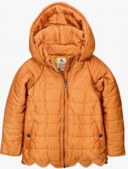 Cherry Crumble Yellow Solid Puffer Jacket girls