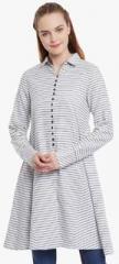 Cherymoya Off White Striped Tunic women