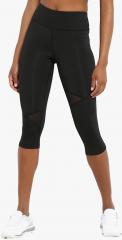 Chkokko Black Solid Skinny Fit Capri women