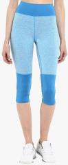 Chkokko Blue Colourblocked Skinny Fit Capri women